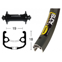 Ruota Anteriore QR 28x1.75 Deore MAVIC A319 nero/nero