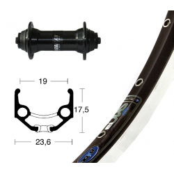 Ruota Anteriore QR 28x1.75 RM-60 Rigida Zac19 nero/nero/argento