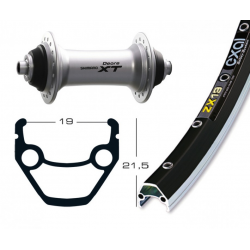 Ruota Anteriore QR 28x1.75 Deore XT Exal ZX19 arg/nero/brunito