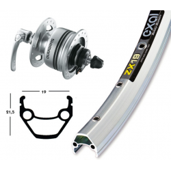 Ruota Anteriore 26x1.75 Mozzo Dinamo 3N80 QR 36F D1 arg/inox