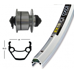 Ruota Anteriore 26x1.75 Mozzo Dinamo 3D72 Centerlock QR 36F D1 arg/inox