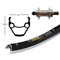 Ruota Posteriore 26x1.75 36F Mozzo Starr QR Filetto 6/7v - Exal ZX19 nero/arg