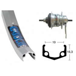 Ruota Posteriore 26x1.75 Cambio nel Mozzo, Shimano 7v - 519R arg/niro
