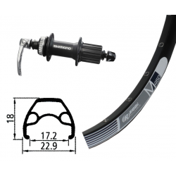 Ruota Posteriore 26x1.9 32F QR Alivio 435 C.Lock Rodi M460 nero/nero