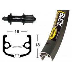 Ruota Posteriore 28x1.75 36F QR Deore 8/9v Mavic A319 nero