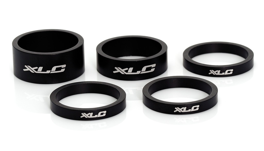 Set distanziali XLC A-Head 3 x 5, 1 x 10, 1 x 15 mm, 1 " nero 