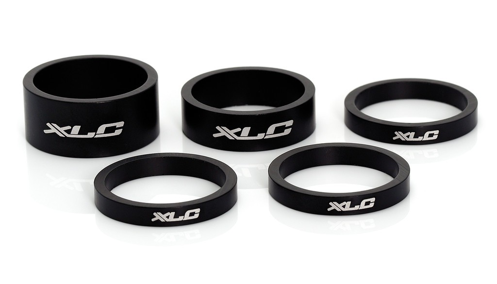 Set distanziali XLC A-Head 3 x 5, 1 x 10, 1 x 15, 1 1/8" nero