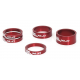 XLC A-Head Spacer-Set AS-A02 3 x 5, 1 x 10, 1 x 15, 1 1/8" rosso 