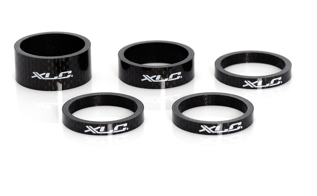 Set distanziali XLC A-Head 3 x 5, 1 x 10, 1 x 15, 1 1/8" Carbonio