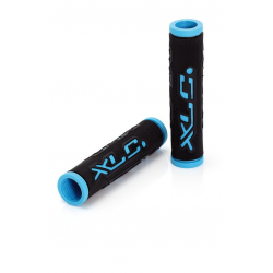 XLC Bar Grips 'Dual Colour' nero/blu, 125 mm 