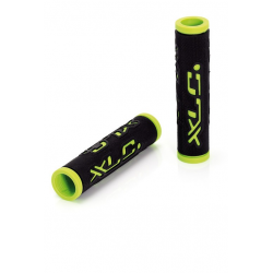 XLC Bar Grips 'Dual Colour' nero/verde 125 mm 