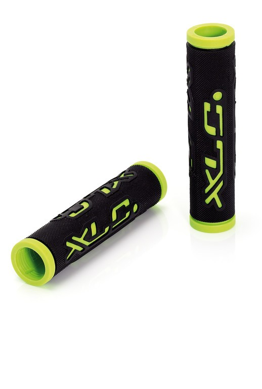 XLC Bar Grips 'Dual Colour' nero/verde 125 mm 