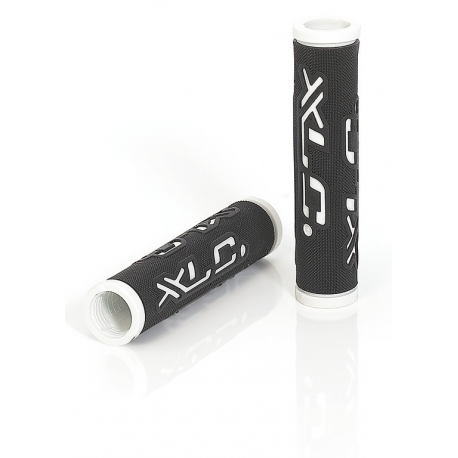 XLC Bar Grips 'Dual Colour' nero/bianco 125 mm 