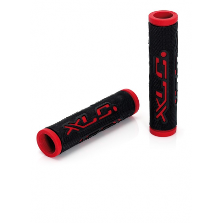 XLC Bar Grips 'Dual Colour' nero/rosso 125 mm 