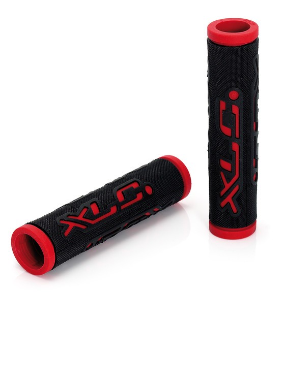 XLC Bar Grips 'Dual Colour', nero/rosso 125 mm 