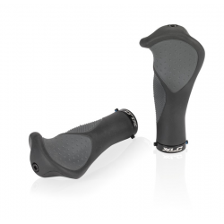 XLC Bar Grips GR-S22 'Ergonomic' nero/grigio, 135/92 mm 