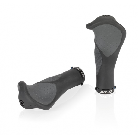 XLC Bar Grips GR-S22 'Ergonomic' nero/grigio 135/92 mm 