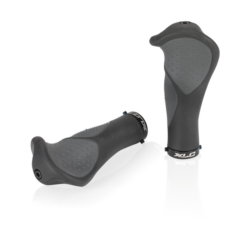 XLC Bar Grips GR-S22 'Ergonomic' nero/grigio, 135/92 mm 