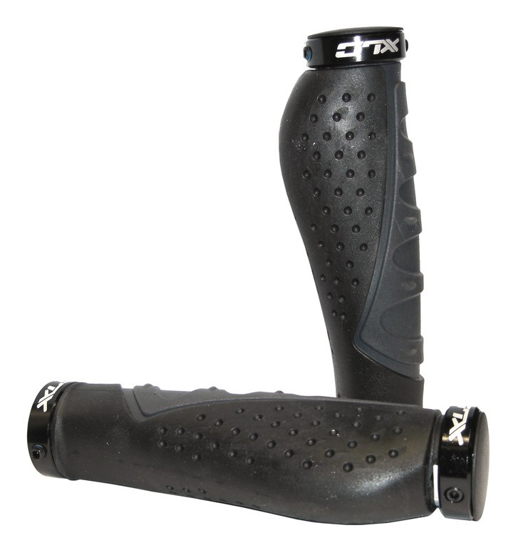 XLC Bar Grips GR-S07 'Ergonomic' nero/grigio, 140 mm 