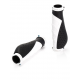 XLC Bar Grips GR-S07 'Ergonomic' bianco/nero, 140mm con vite di fissaggio 