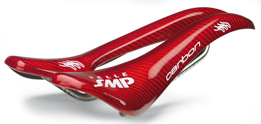 Sella Road/MTB Selle SMP Carbon rosso, 263 x 129 mm, 165 gr.