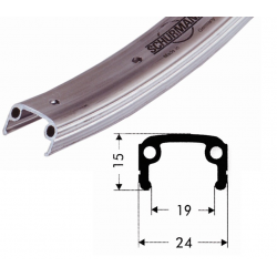 cerchione di allu., 12" ,col.arg.. sat. 203-19,buco p.valv.8,5mm,16 buchi,s.occ.