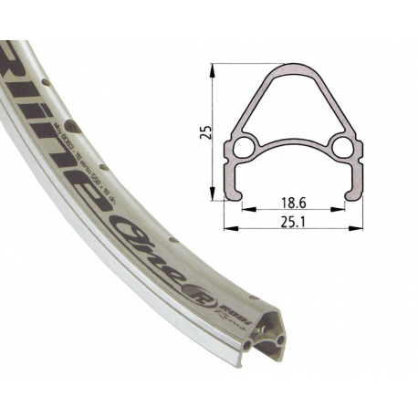 cerchione Vuelta Airline 1 28" col.arg.. 622-19,buco p val. 6,5mm,36 buchi,s.occ.