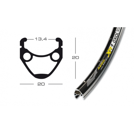 cerchione Exal XR 1 28" nero 559-19 buco p.val.6,5 mm,32 buchi,c.occ.