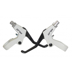 Set leve freno XLC BL-V01 alluminio bianco/nero per Rapidfire