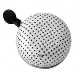 Maxi Ding Dong Bike Bell Diamond Dot White, diametro 8 cm