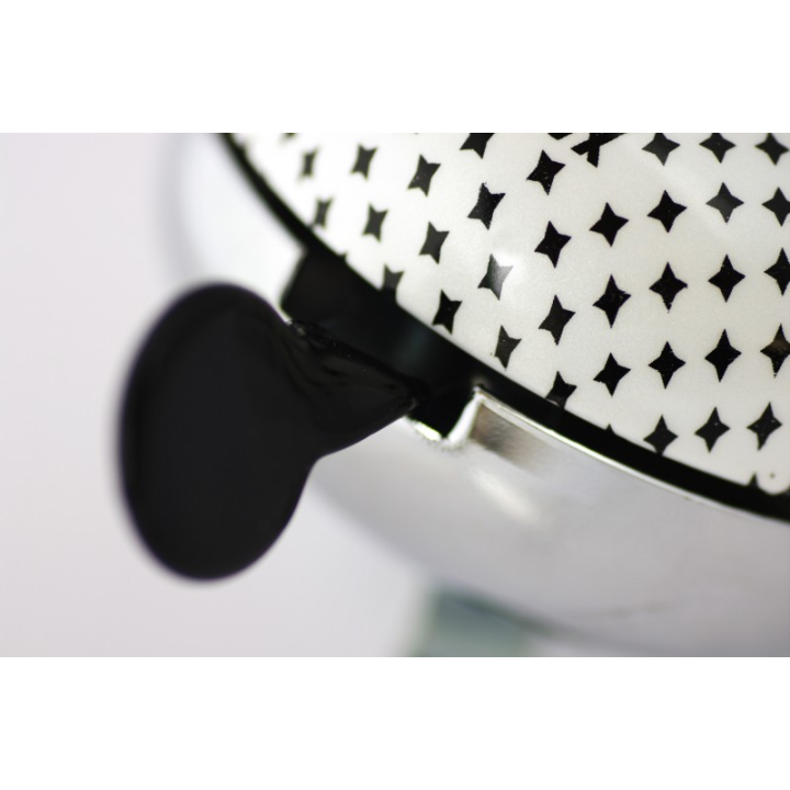 Ding Dong Bike Bell Diamond Dot White