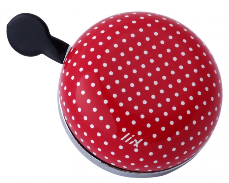 Maxi Ding Dong Bell Polka Dot Red, diametro 8 cm