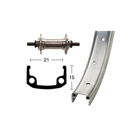 Ruota Completa Anteriore Città 26'' Alluminio