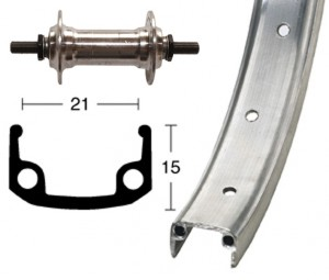 Ruota Completa Anteriore Città 26'' Alluminio