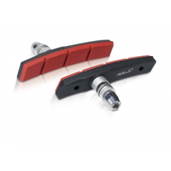 Pattini freno V-Brake XLC BS-V11, set da 4 pezzi, 80 mm, colore rosso