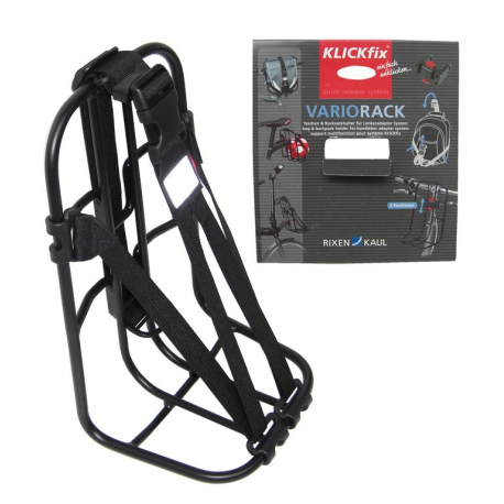 Supporto universale Vario-Rack Klickfix con cinghia, nero