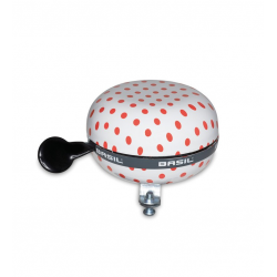 Campanello Ding-Dong Polka Dot pois bianco/rosso, Ø 80mm