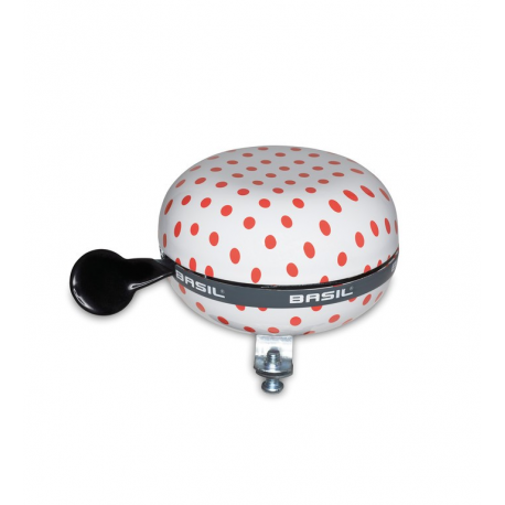 Campanello Ding-Dong Polka Dot pois bianco/rosso, Ø 80mm