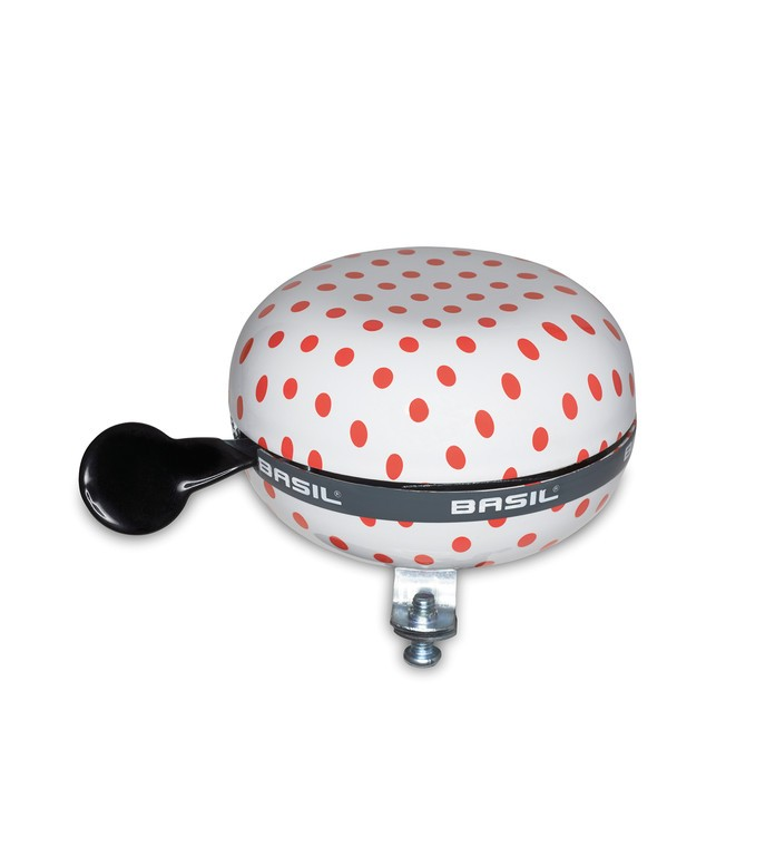 Campanello Ding-Dong Polka Dot pois bianco/rosso, Ø 80mm