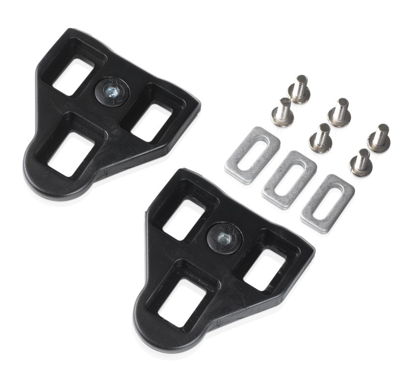 XLC Set di tacchette PD-X03 Compatibili con XLC Pedali Look, 0°, neri