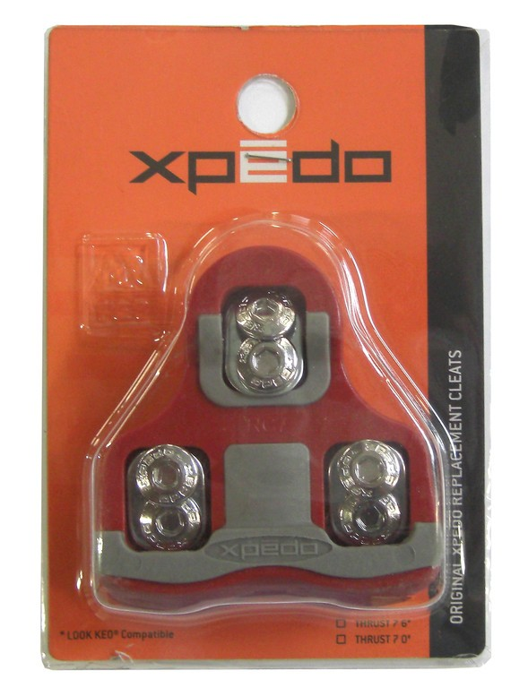 Tacchette d.ricambio Xpedo Compatibili c.Look Keo 6°, rosse