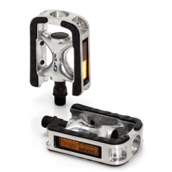 XLC pedale City/Comfort PD-C01 alluminio gommato, colore argento/nero, SB Plus