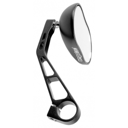 Specchio bici M 88, alluminio colore nero, montaggio a destra o a sinistra
