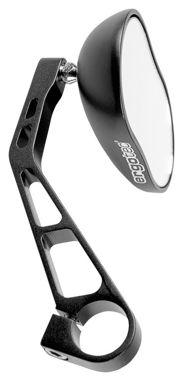 Specchio bici M 88, alluminio colore nero, montaggio a destra o a sinistra