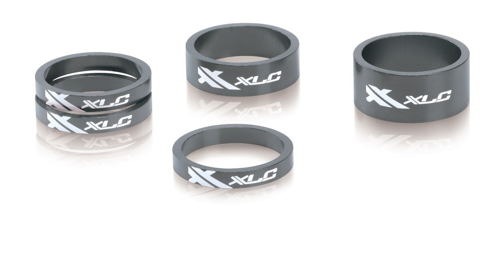 XLC A-Head set-distanziali AS-A02 3x5, 1 x 10 1 x 15mm 1 1/8"color titanio