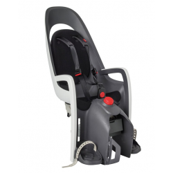 Seggiolino bimbi Hamax Caress per portapacchi grigio/bianco/nero, rack di fissaggio