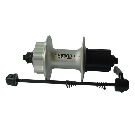 Mozzo freno a disco posteriore. FH-M 475 32 fori, 8/9 velocità, colore argento