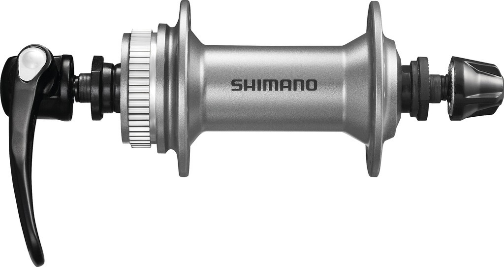 Mozzo Shimano Alivio HB-T 4050 100mm, 32 fori, argento, Centerlock, sgancio rapido