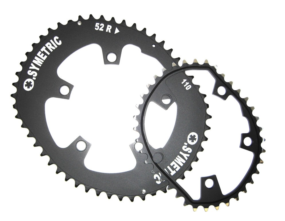Corona Kit Osymetric 130mm Standard per bici da corsa 52/42 denti, nero