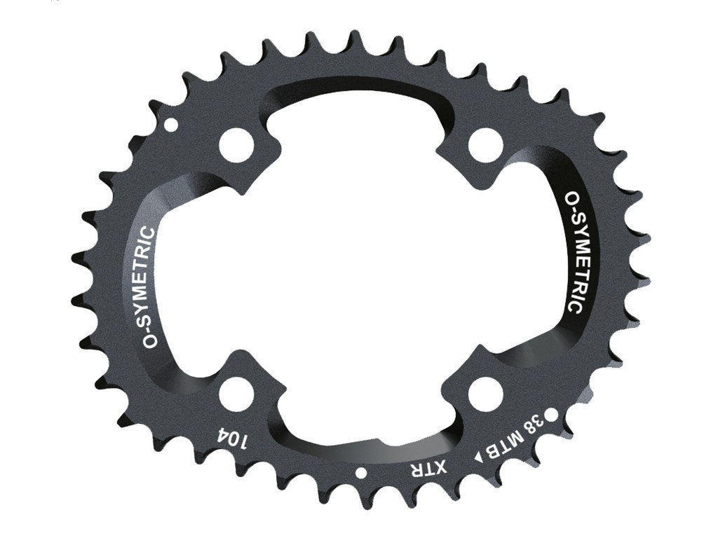 Kit Corone Osymetric 104/64 Shimano XTR FC-M980 38/28 denti, nero